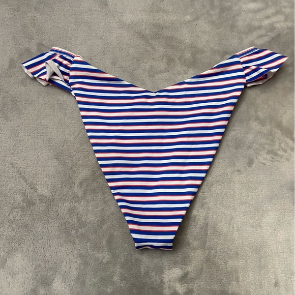 New! Beach Riot Paige striped ruffle Bikini Bottom 10010 - Picture 9 of 10